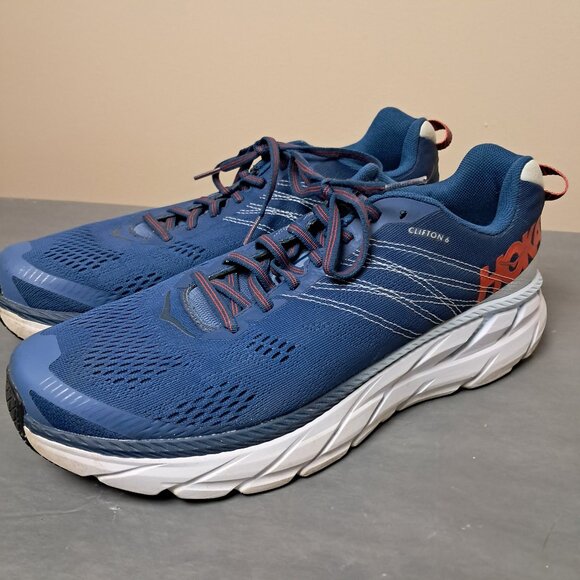 Hoka Blue Clifton 6 Athletic Shoes Sjze 11.5 Hoka One One Clifton 6 Blue Plein Air Running Shoes Men main image 3